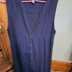 Knox Rose Navy and Pink Floral Trim Top